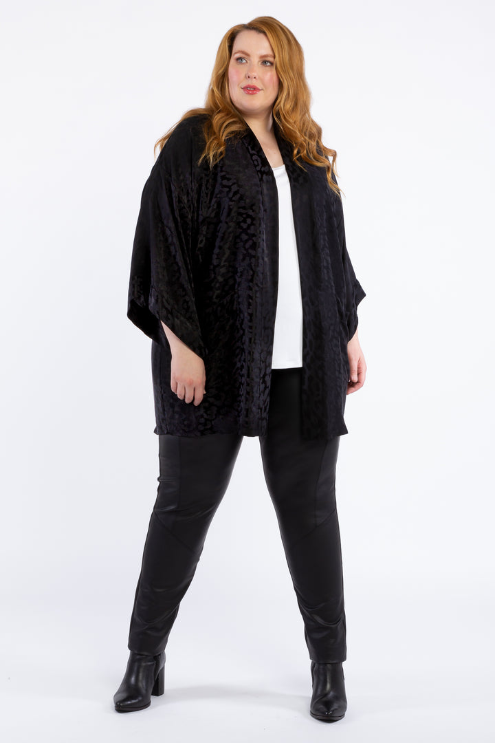 Tokyo Nights Kimono - Black Leopard