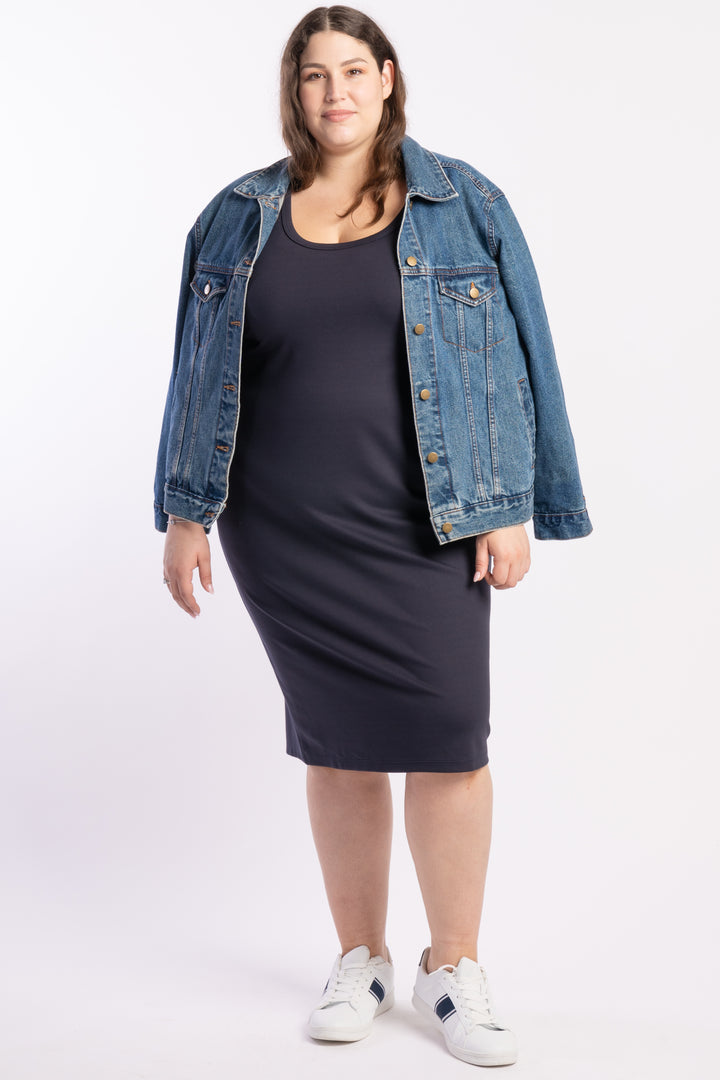 The Everyday Tank Dress - Navy)