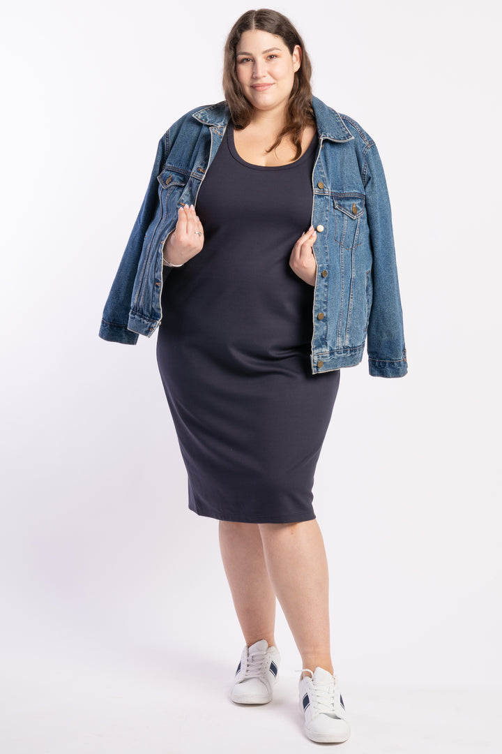 The Everyday Tank Dress - Navy)
