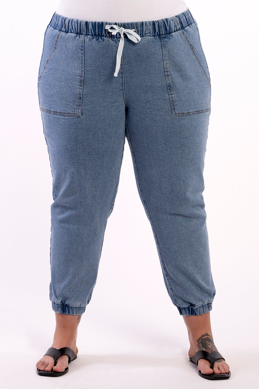 Dexy Midnight Denim Joggers - Light Wash