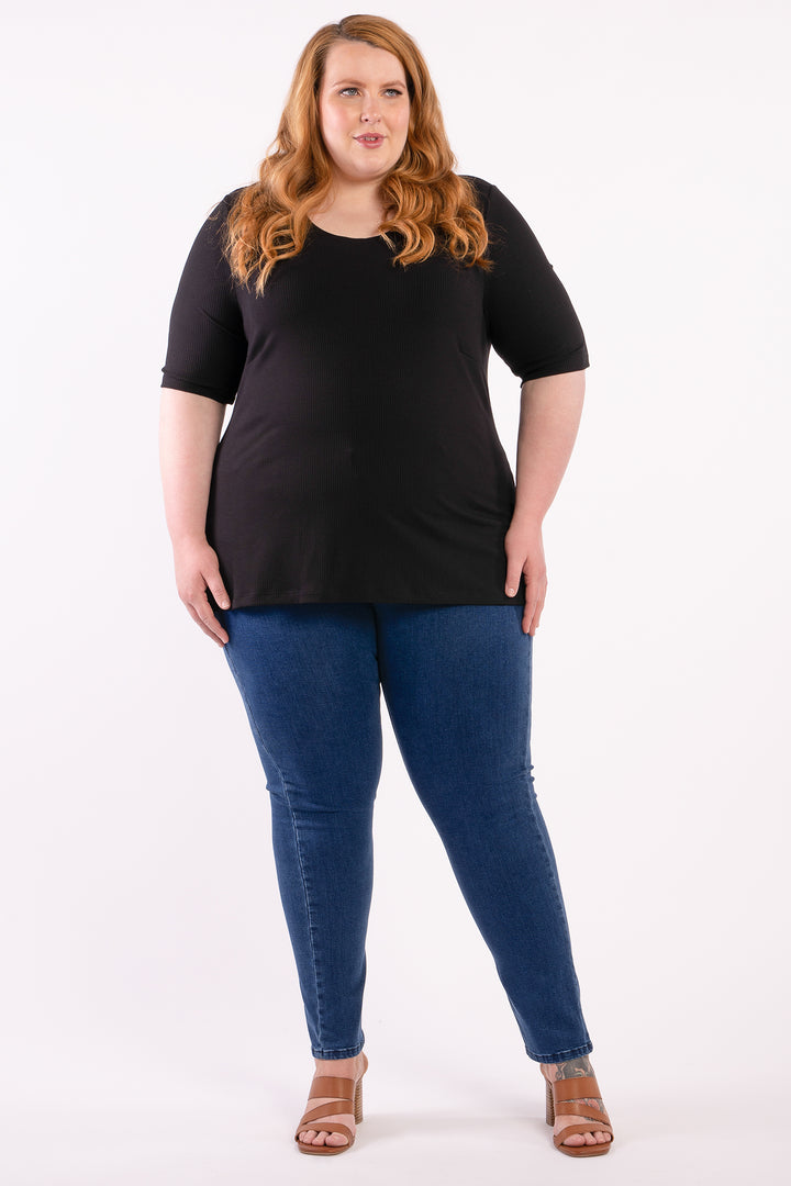 Good As Hell Rib Tee - Black