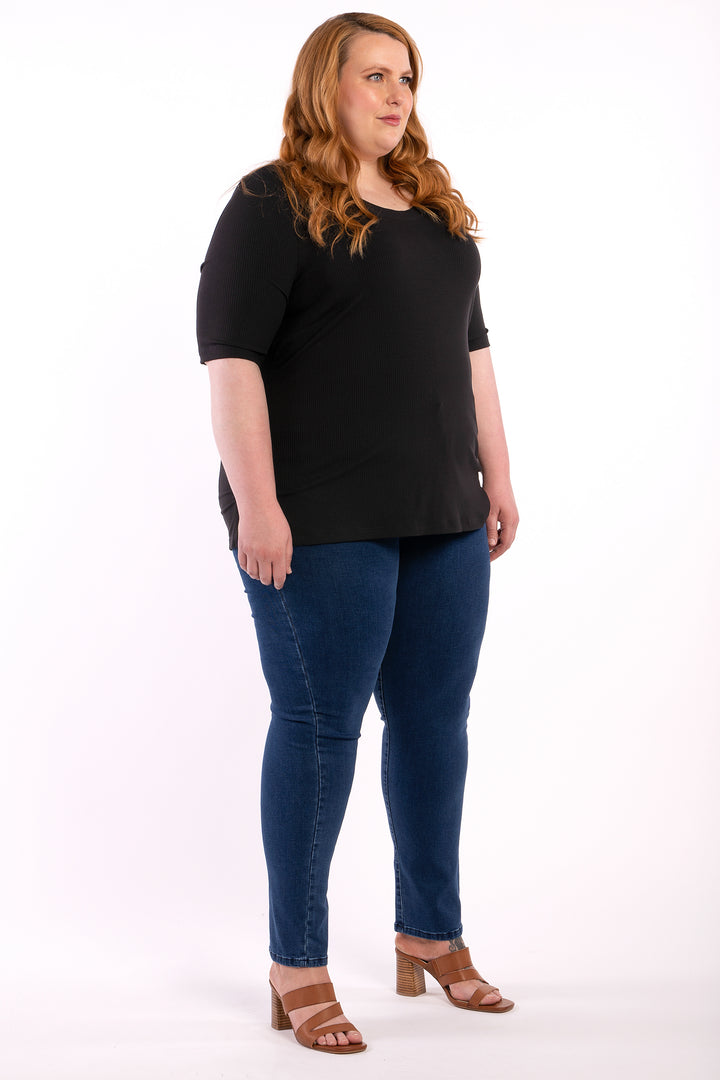 Good As Hell Rib Tee - Black