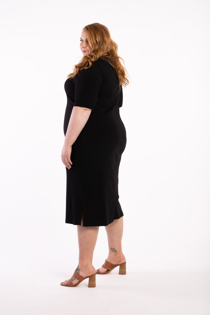 Good As Hell Rib Dress - Black - LAST ONE - M (18/20)