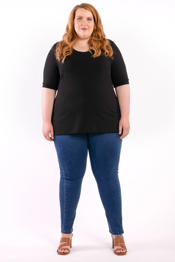 Good As Hell Rib Tee - Black