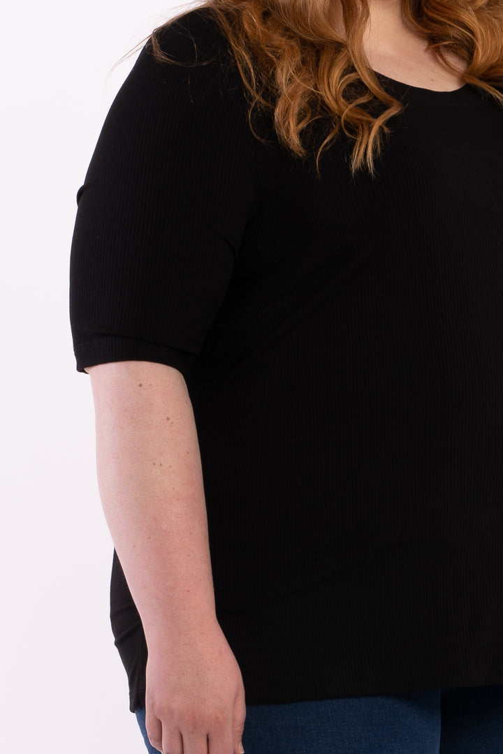Good As Hell Rib Tee - Black