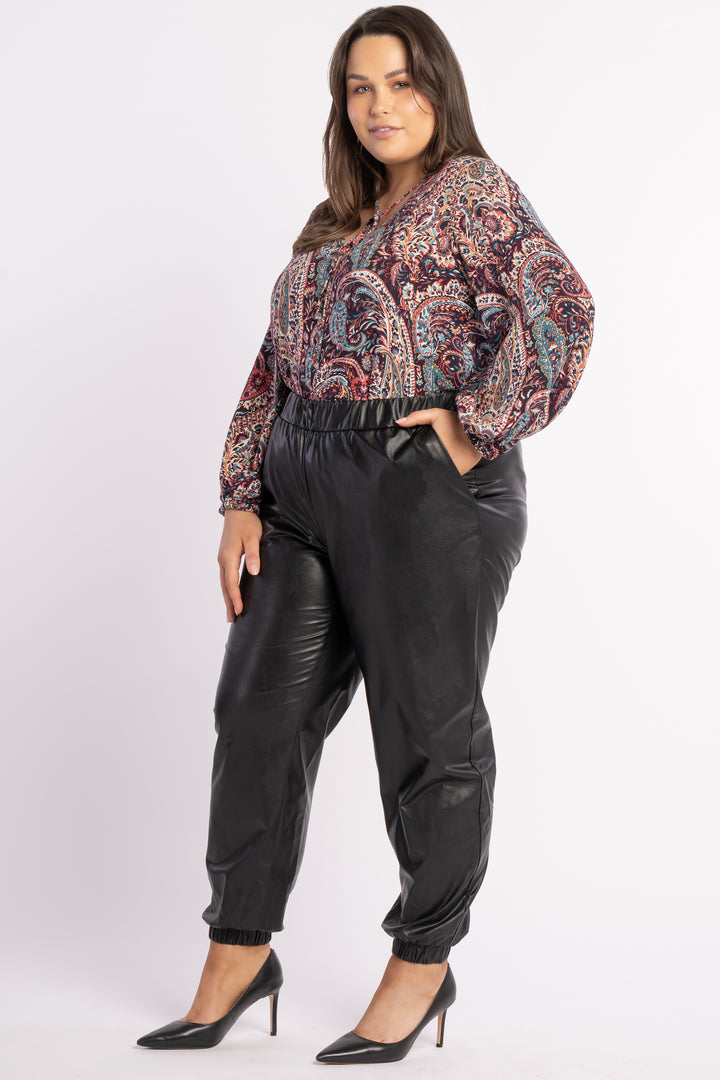 The Look Leatherette Jogger