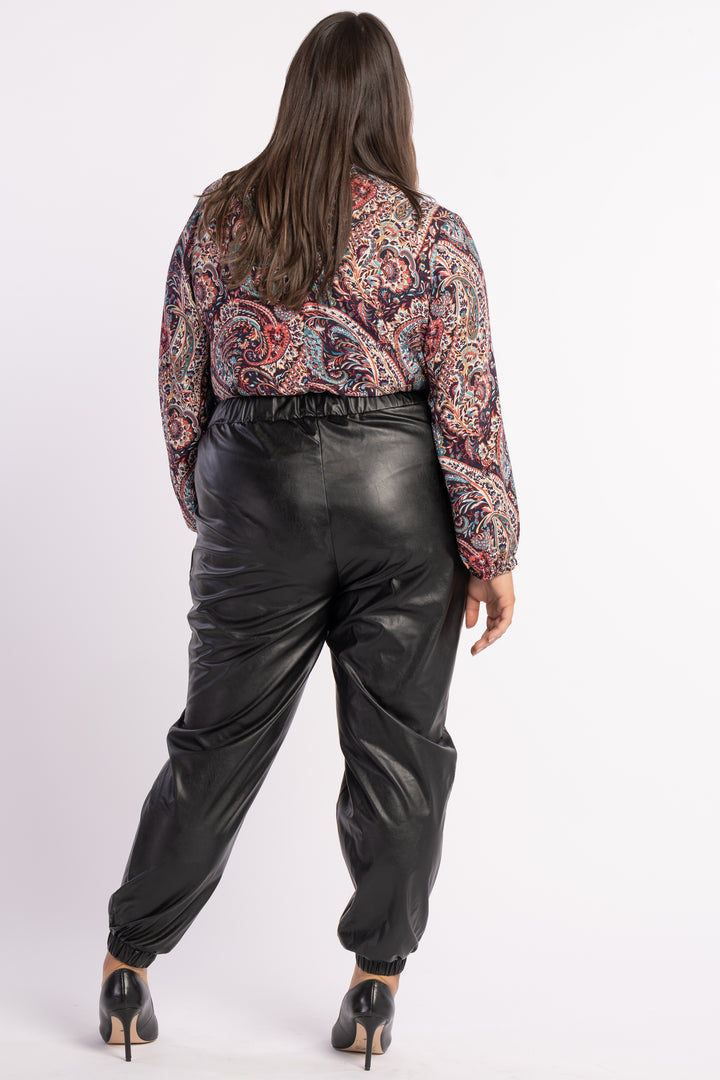 The Look Leatherette Jogger - Size XS & M Available
