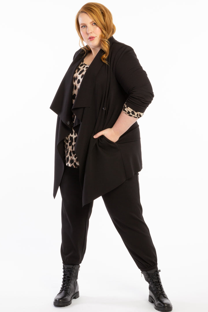 Last Dance Waterfall Jacket - Black