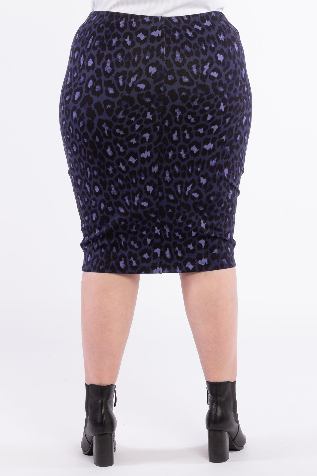 Wild Thing Pencil Skirt - Blue Animal - LAST ONE - SIZE XL (24/26)