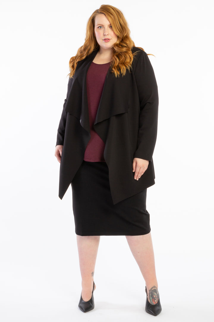 Last Dance Waterfall Jacket - Black